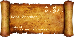 Dani Zsombor névjegykártya